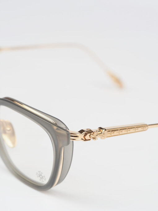 Chrome Hearts Glasses Sunglasses TELEVAGILIST – MATTE GRAPHITEGOLD PLATED 1