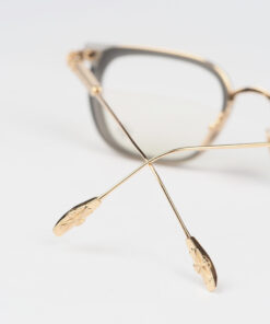 Chrome Hearts Glasses Sunglasses TELEVAGILIST – MATTE GRAPHITEGOLD PLATED 6