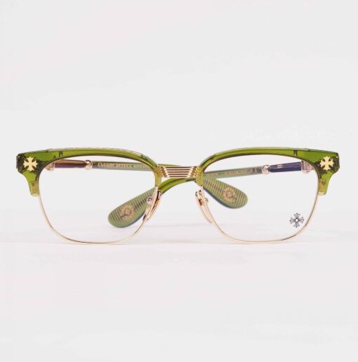 Chrome Hearts glasses BONENNOISSEUR II – DARK OLIVEGOLD PLATED 1