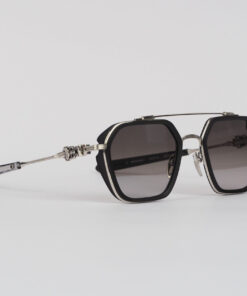 Chrome Hearts glasses Chrome Hearts Sunglasses HOTATION – MATTE BLACKSTAINLESS STEELSILVER 2 1