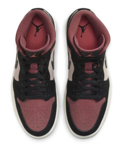 Nike Wmns Air Jordan 1 Mid Burgundy Dusty Pink 3